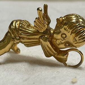 Vintage Adorable Cherub playing with Halo    RARE  UNIQUE
